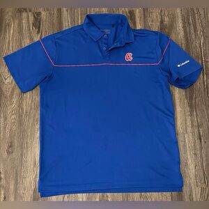 Men’s Columbia Golf Atlanta Braves Logo Blue/Red Performance Polo Shirt - XL
